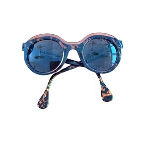 Vtg 90's Anne & Valentin Round Tortoiseshell Sunglass FRAMES ONLY French